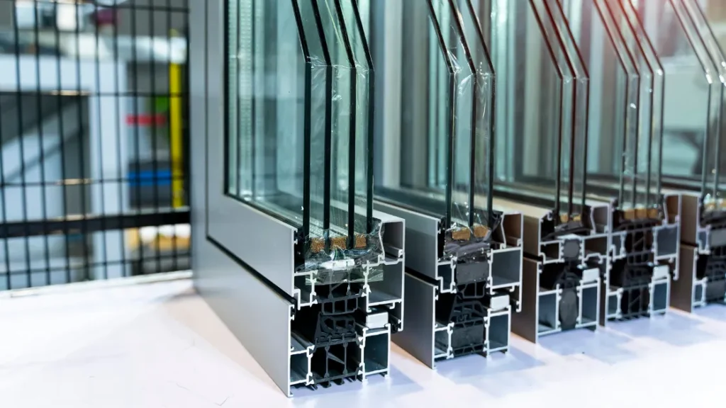 Combinación de vidrio y aluminio Combinación de vidrio y aluminio